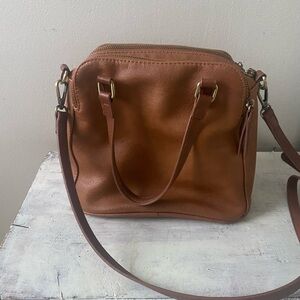 Brown Faux Leather Women's Bag
